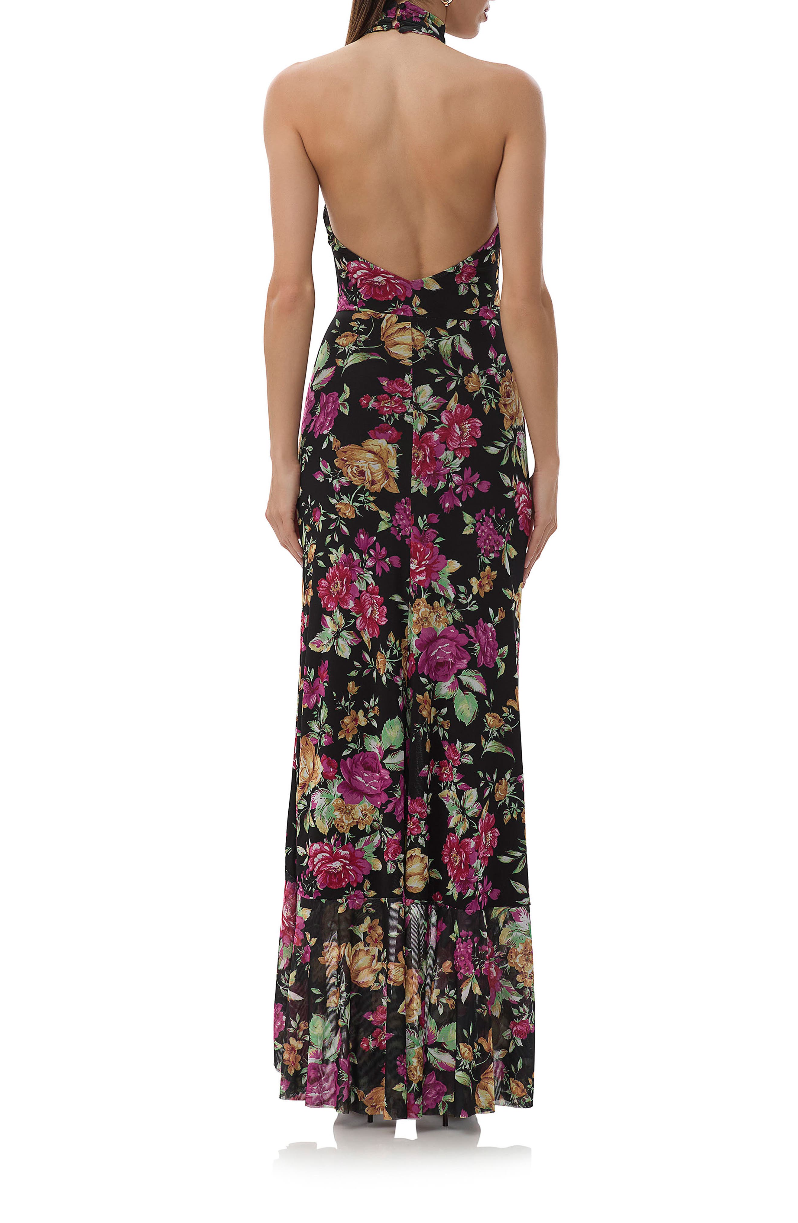 Mirella High-Low Mesh Halter Dress - image 2
