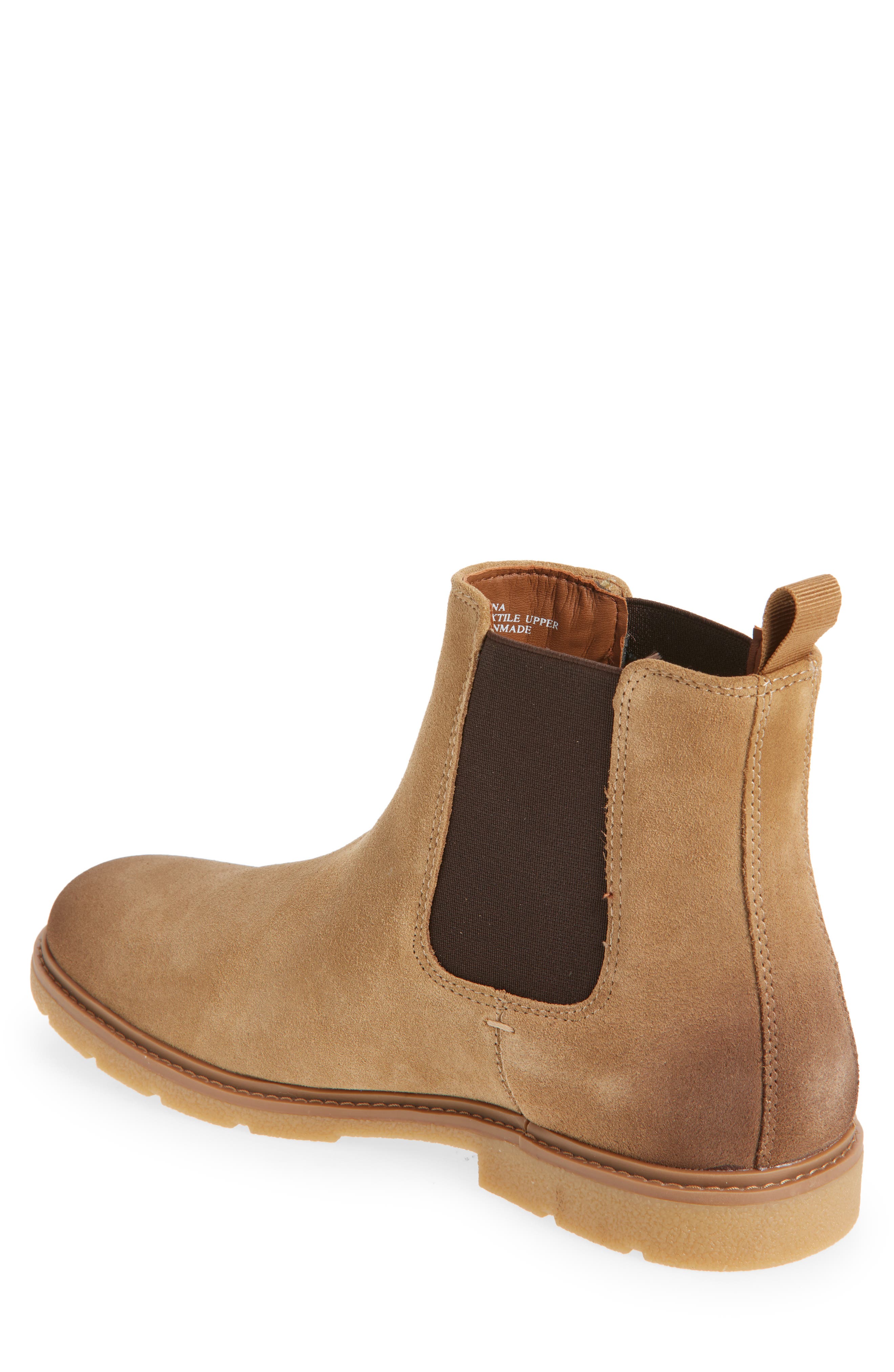 Lockhart Mini Lug Suede Chelsea Boot, Alternate, color, TAN SUEDE
