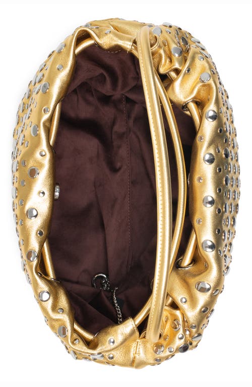 Jeffrey Campbell Brat Leather Shoulder Bag In Gold Silver