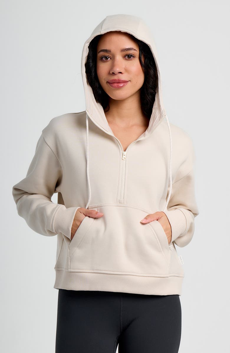 Free Fly Northcoast Fleece Half Zip Hoodie, Alternate, color, Stone