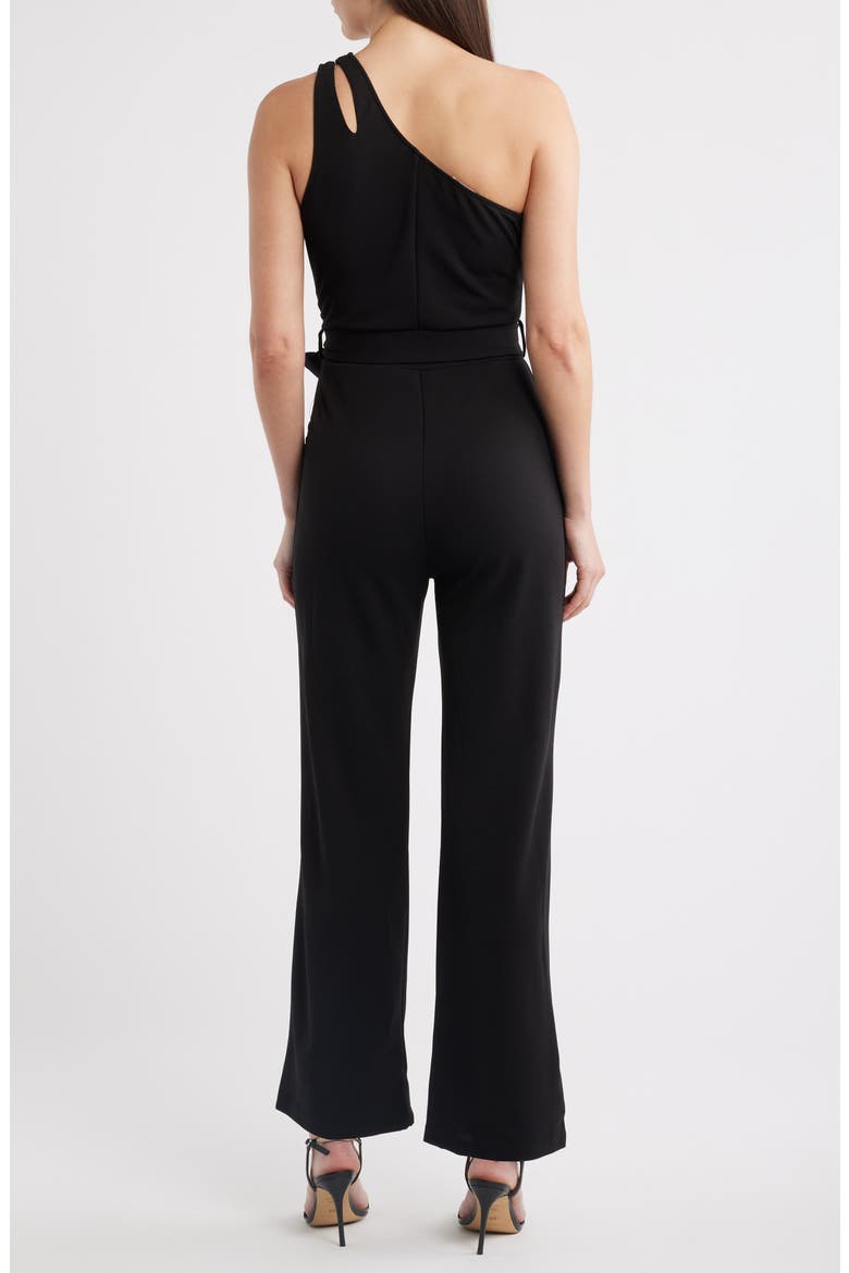 Harlow One-Shoulder Jumpsuit, Alternate, color, BLACK