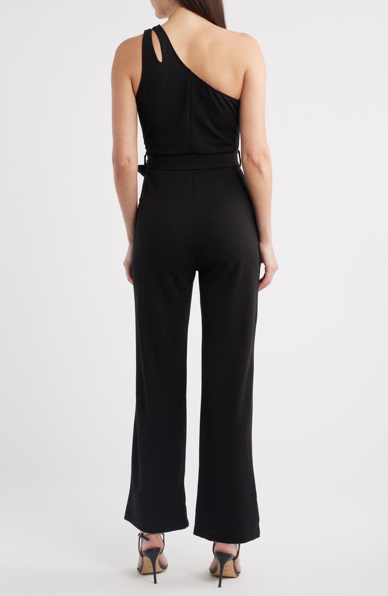 NIKKI LUND Harlow One-Shoulder Jumpsuit, Alternate, color, Black