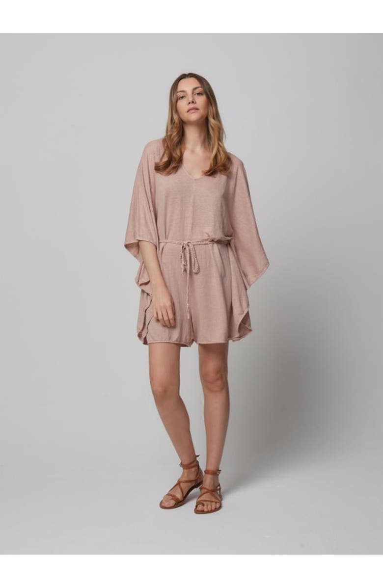 Majestic Filatures Linen Stretch Hand Dye Jumper, Main, color, Rose The