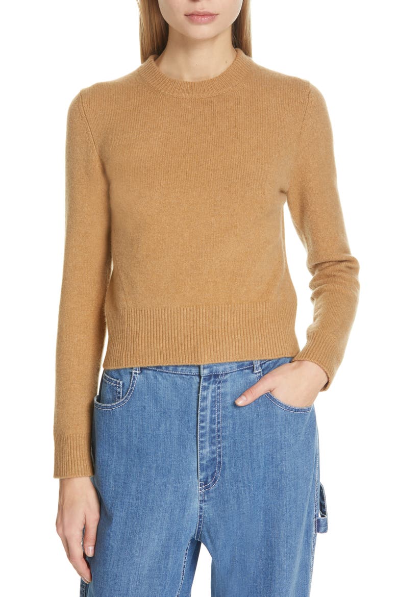 Stretch Cashmere Sweater, Main, color, CARAMEL