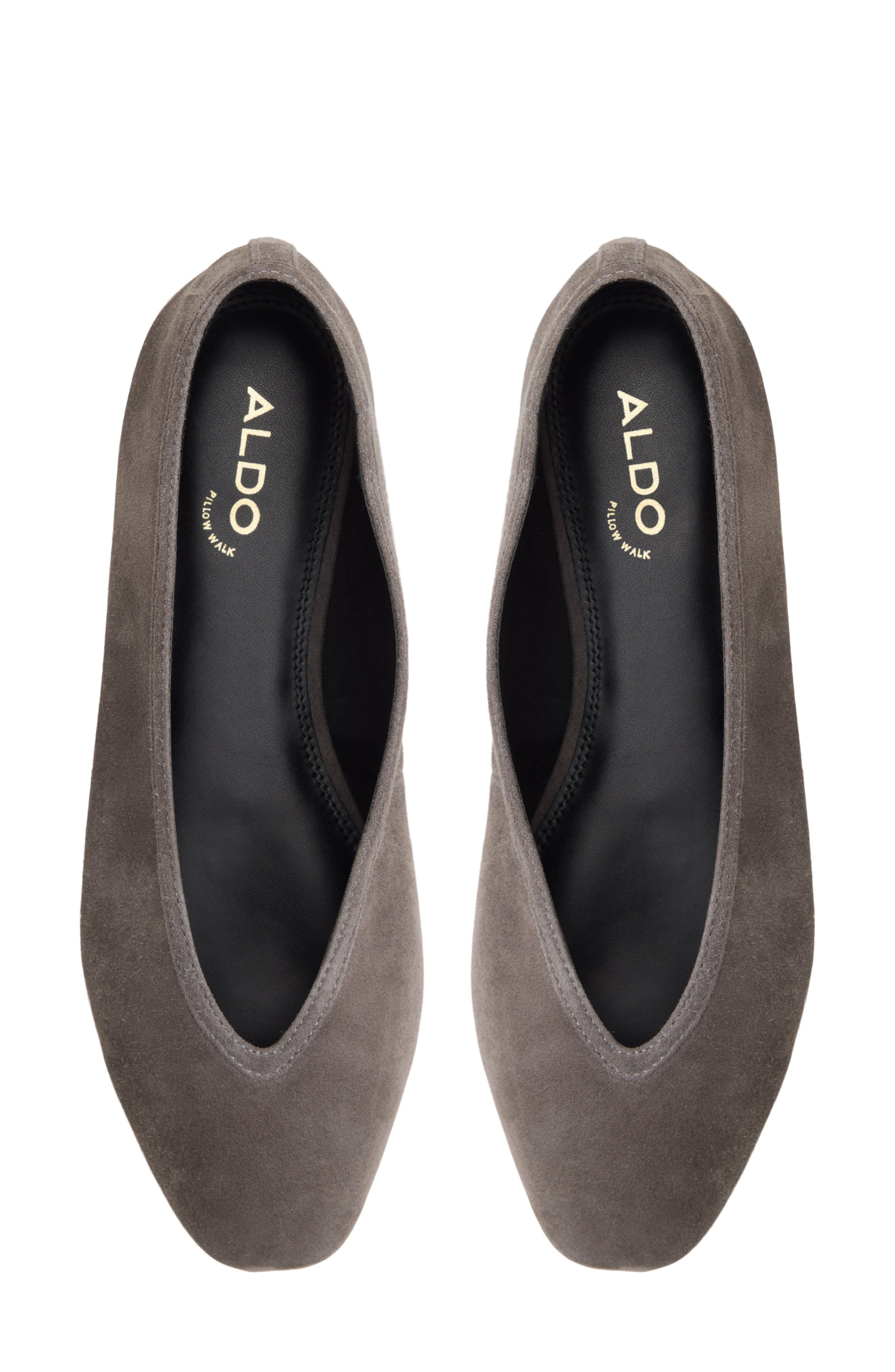 Ayrah Leather Flat, Alternate, color, MEDIUM GREY