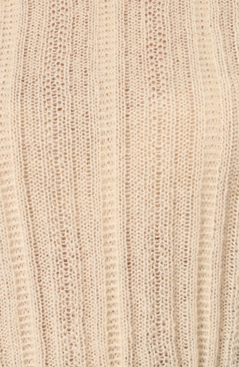 Petal & Pup Wynford Scallop Mock Neck Sweater, Alternate, color, Cream