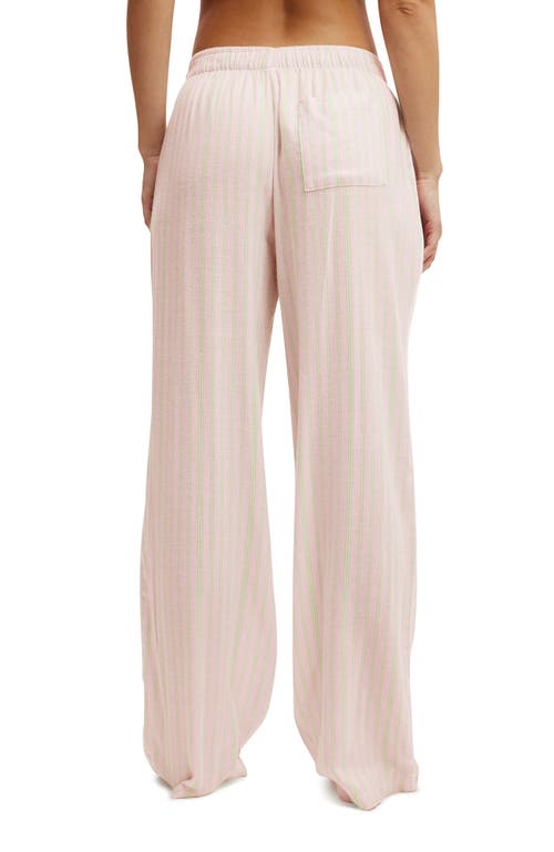 Cotton On Body Flannel Wide Leg Pant In Pink