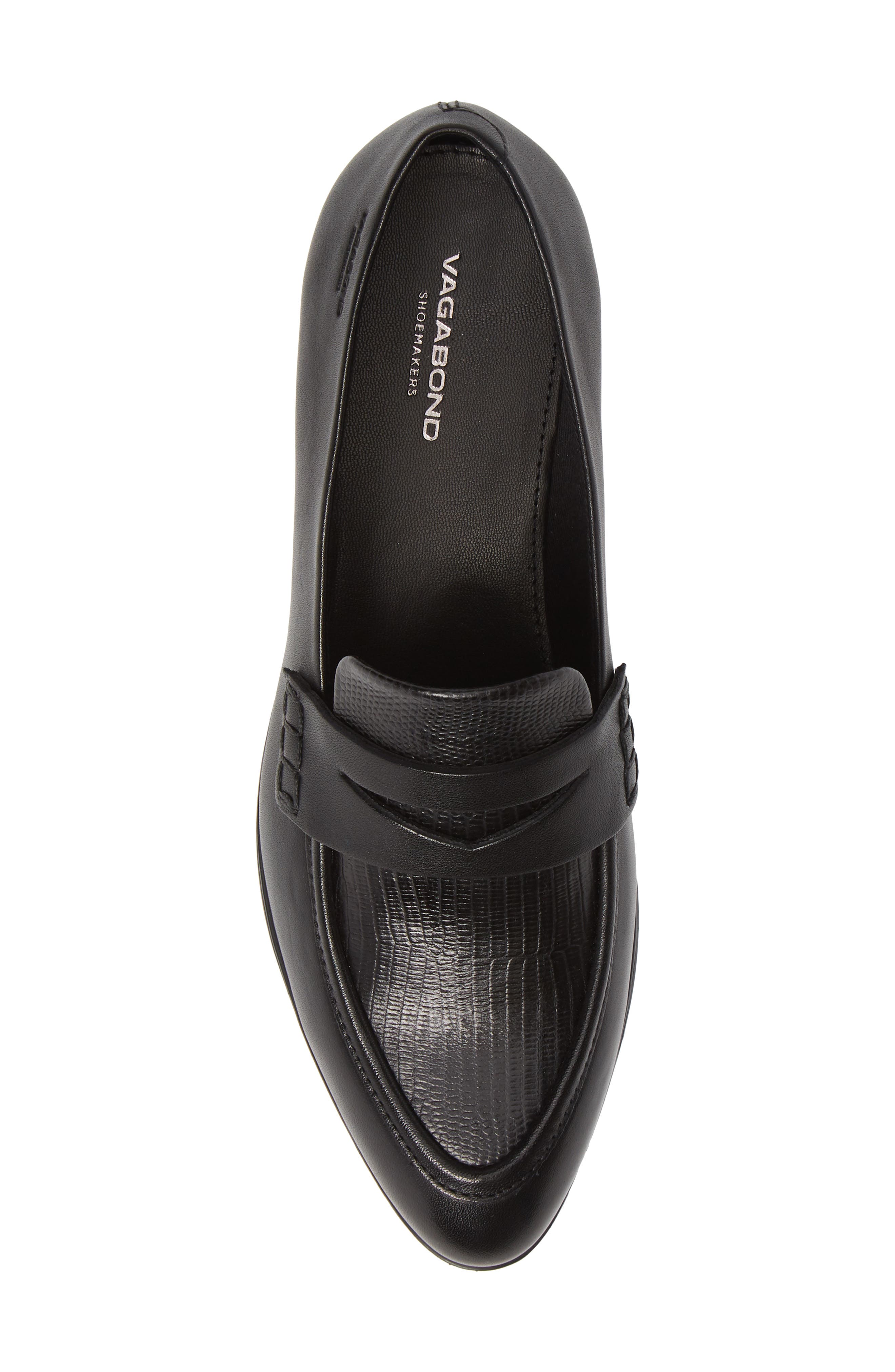 Frances Loafer, Alternate, color, BLACK/ BLACK LEATHER