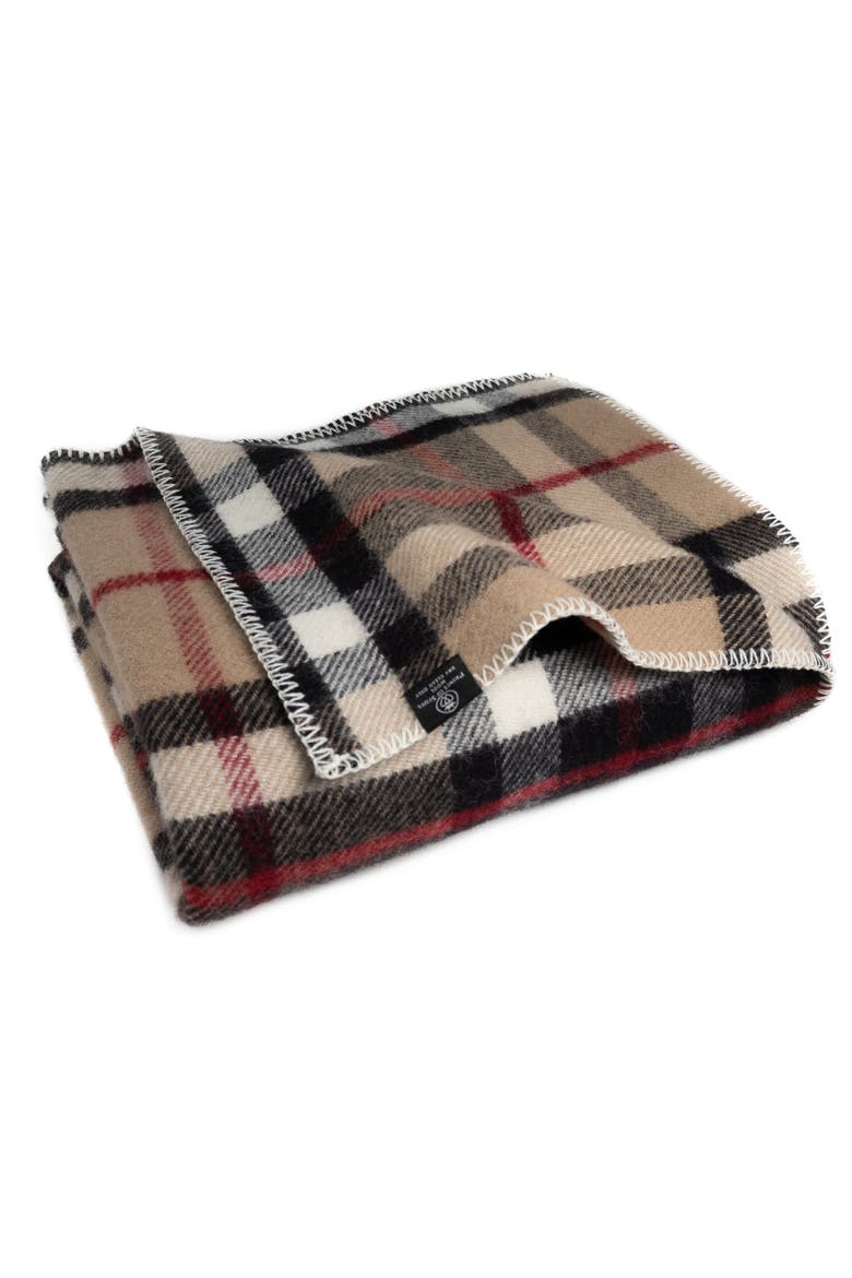 Highland Tweeds Big Throw, Alternate, color, Camel Thompson