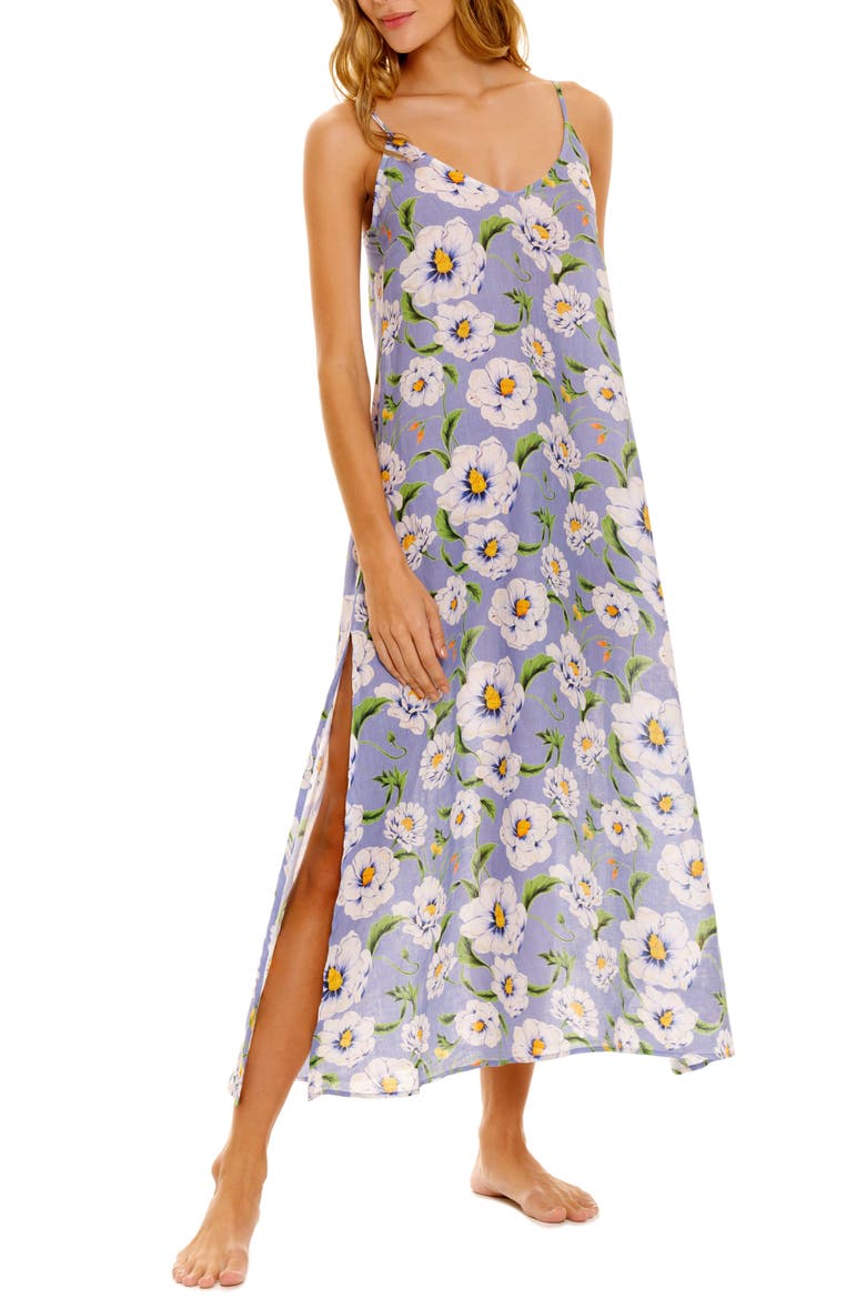 Frida Summer Dunes Linen Nightgown, Main, color, SUMMER DUNES