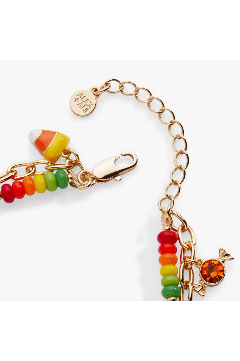 'Trick or Treat' Charm Bracelet, Alternate, color, Gold