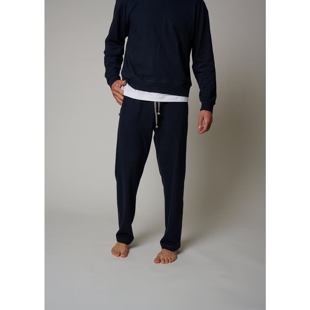 Leisure Lab Cotton Lounge Pant In Lapis