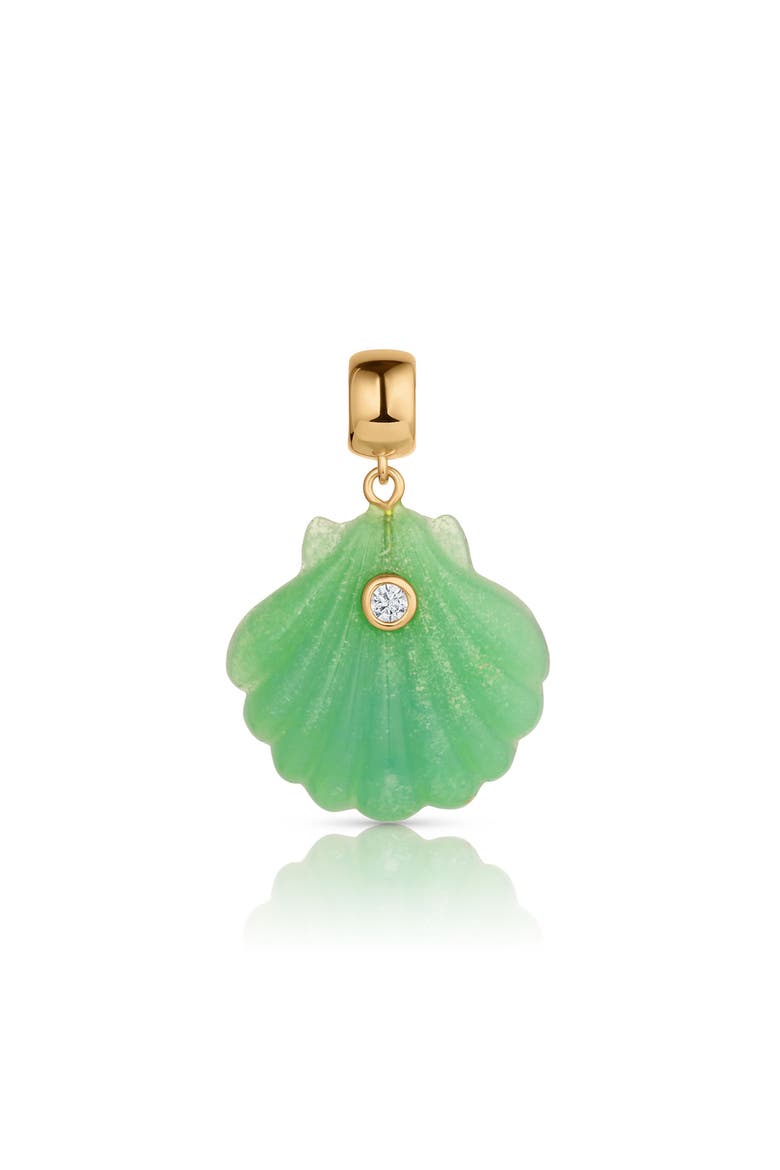 Coquille Bail Charm, Main, color, CHRYSOPRASE