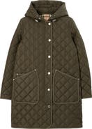 Burberry Roxby Quilted Hooded Long Jacket