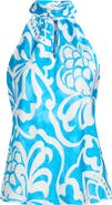 Tahari ASL Pleated Mock Neck Top
