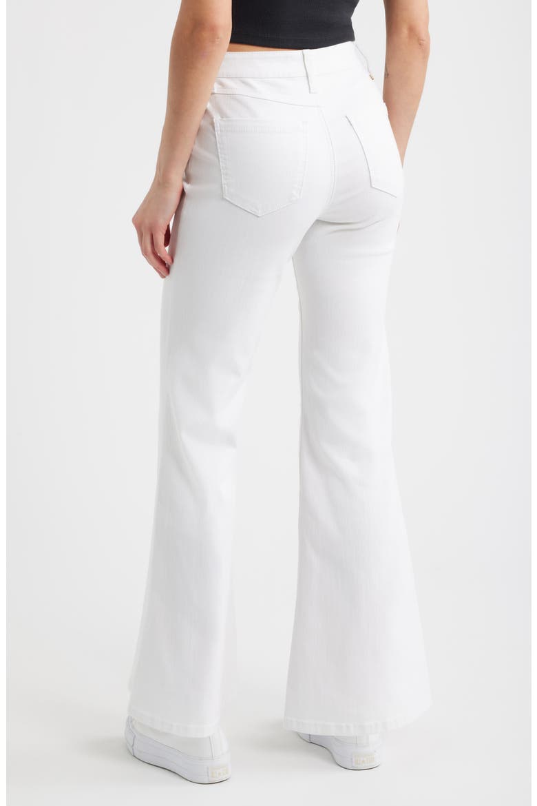 Belle High Waist Flare Jeans, Alternate, color, WHITE