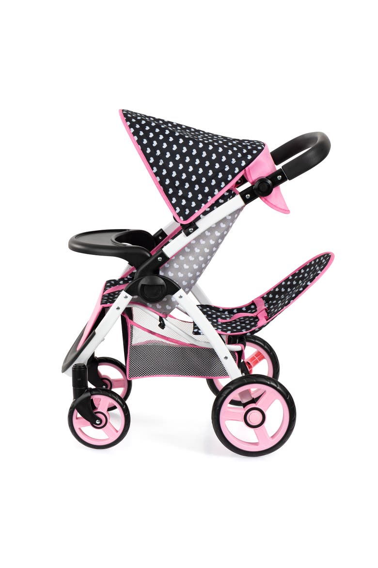 Twin Dolls Stroller, Seats 2 Dolls Up to 18 Inches, Ages 3+, Alternate, color, Multicolored