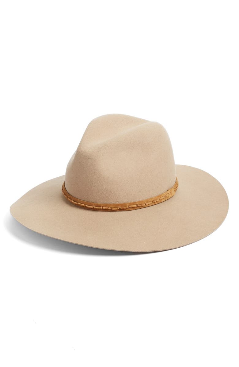 rag & bone Wide Brim Wool Fedora, Main, color, 