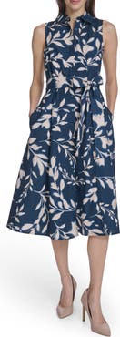 Calvin Klein Sleeveless Cotton Shirtdress