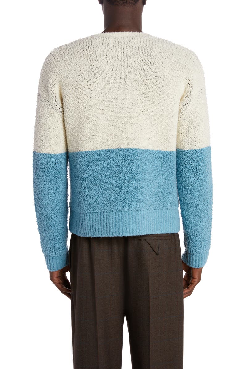 Bottega Veneta John John Colorblock Jacquard Wool Blend Sweater, Alternate, color, 9149 Chalk/ Dusk