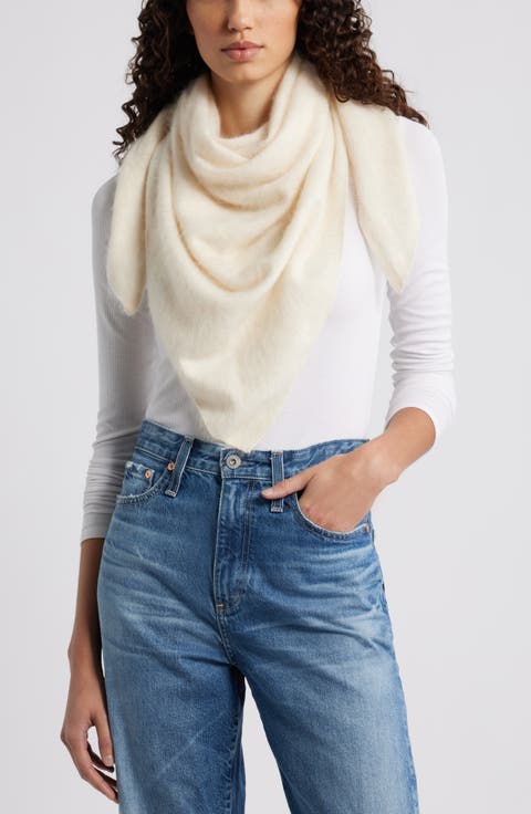 Brushed Cashmere Triangle Scarf