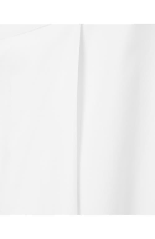 Mango Side Slit Cotton Midi Flare Skirt In White