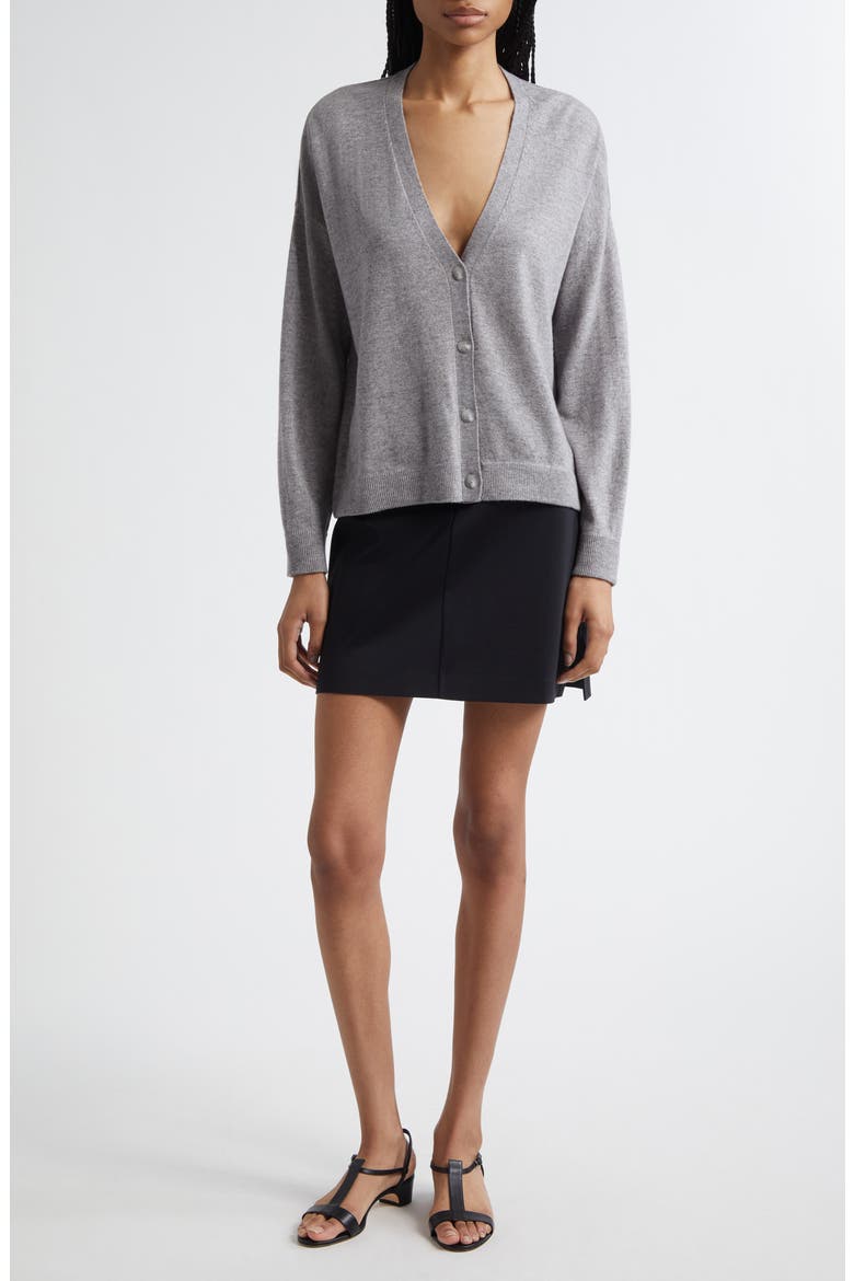 Magda Wool & Cashmere Cardigan, Alternate, color, LIGHT GREY