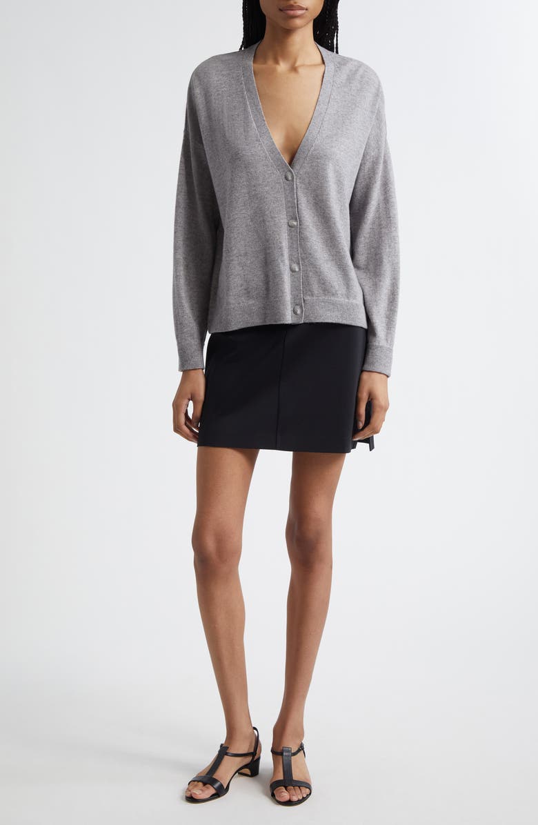 MM by Max Mara Magda Wool & Cashmere Cardigan, Alternate, color, Light Grey