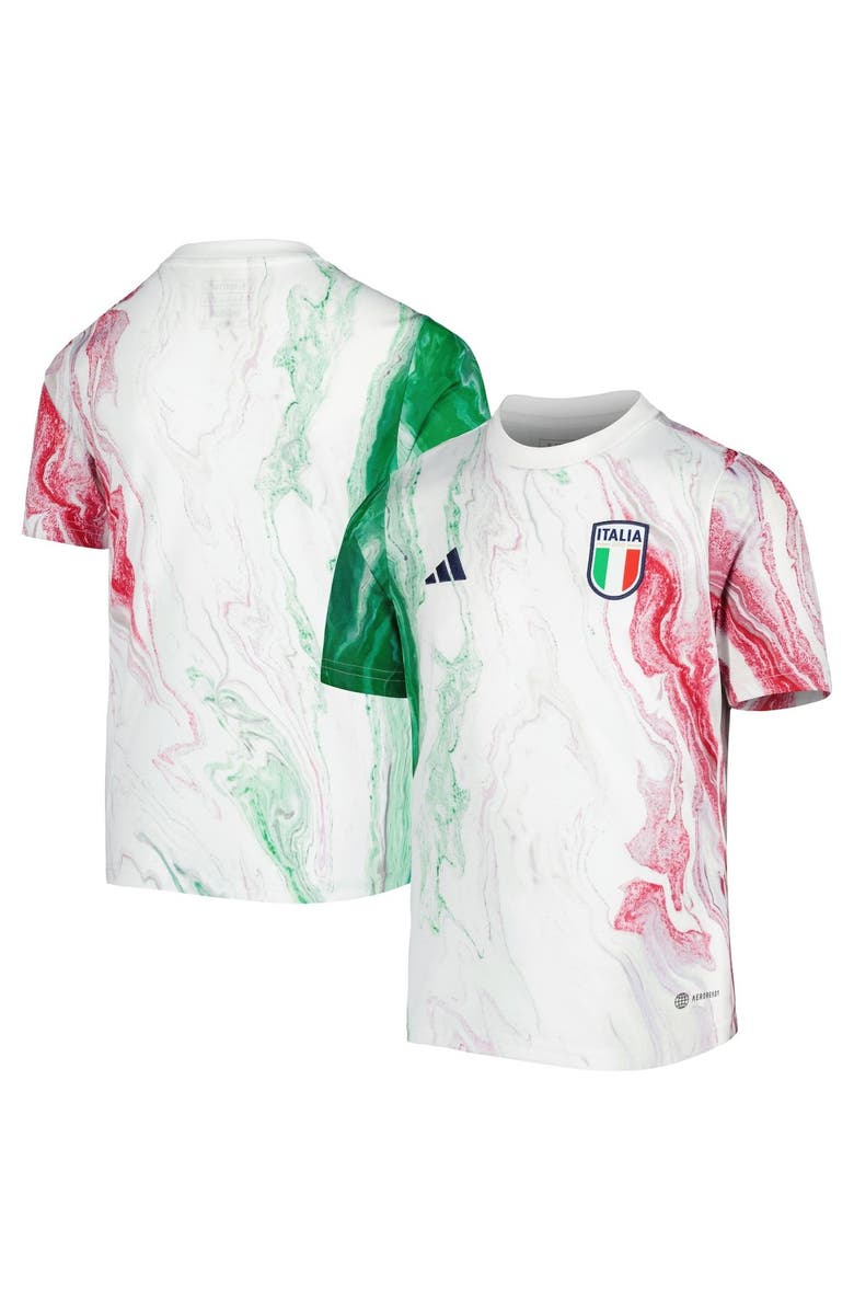 adidas Youth adidas Green Italy National Team 2023/24 Pre-Match Top, Main, color,