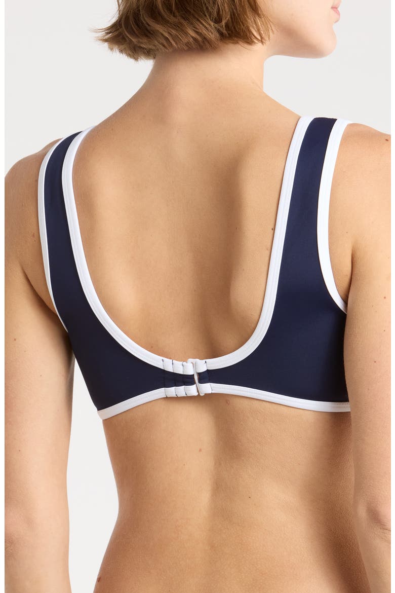 Compression Deep V Bikini Top, Alternate, color, HORIZON INK