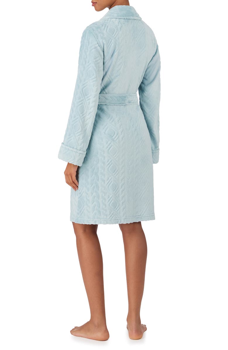Lauren Ralph Lauren Fleece Monogram Robe, Alternate, color, Blue