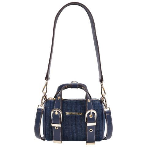 Denim Buckle Strap Mini Satchel