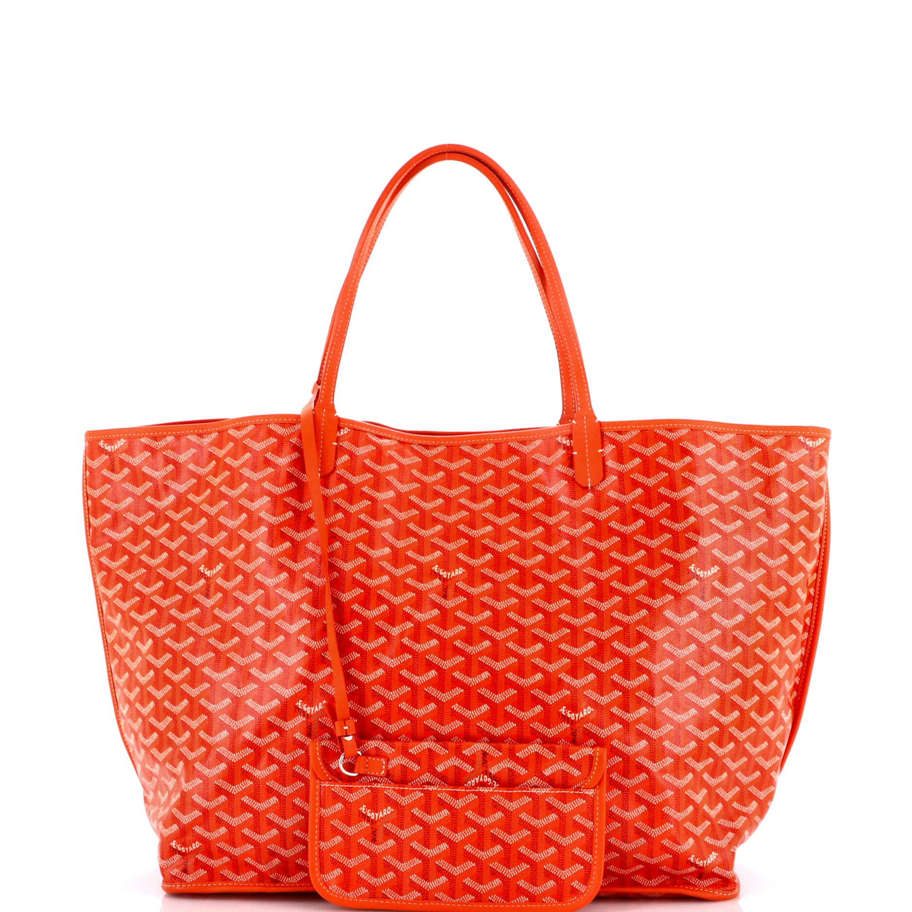 Pre-Owned Goyard Anjou Reversible Tote Coated Canvas GM, Alternate, color, Orange