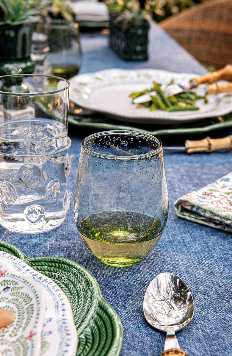 Juliska Provence Stemless Wine Glass, Alternate, color, Basil