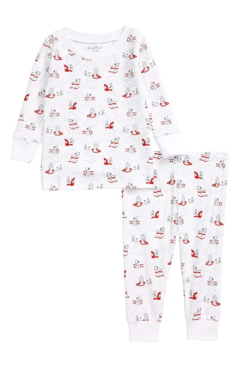 Kissy Kissy Sparky Fitted Two-Piece Fitted Pajamas, Main, color, 