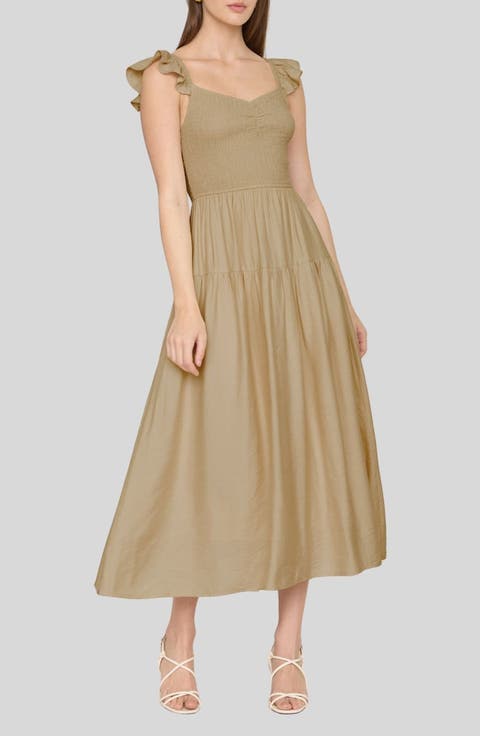 Sweetheart Smocked Maxi Dress