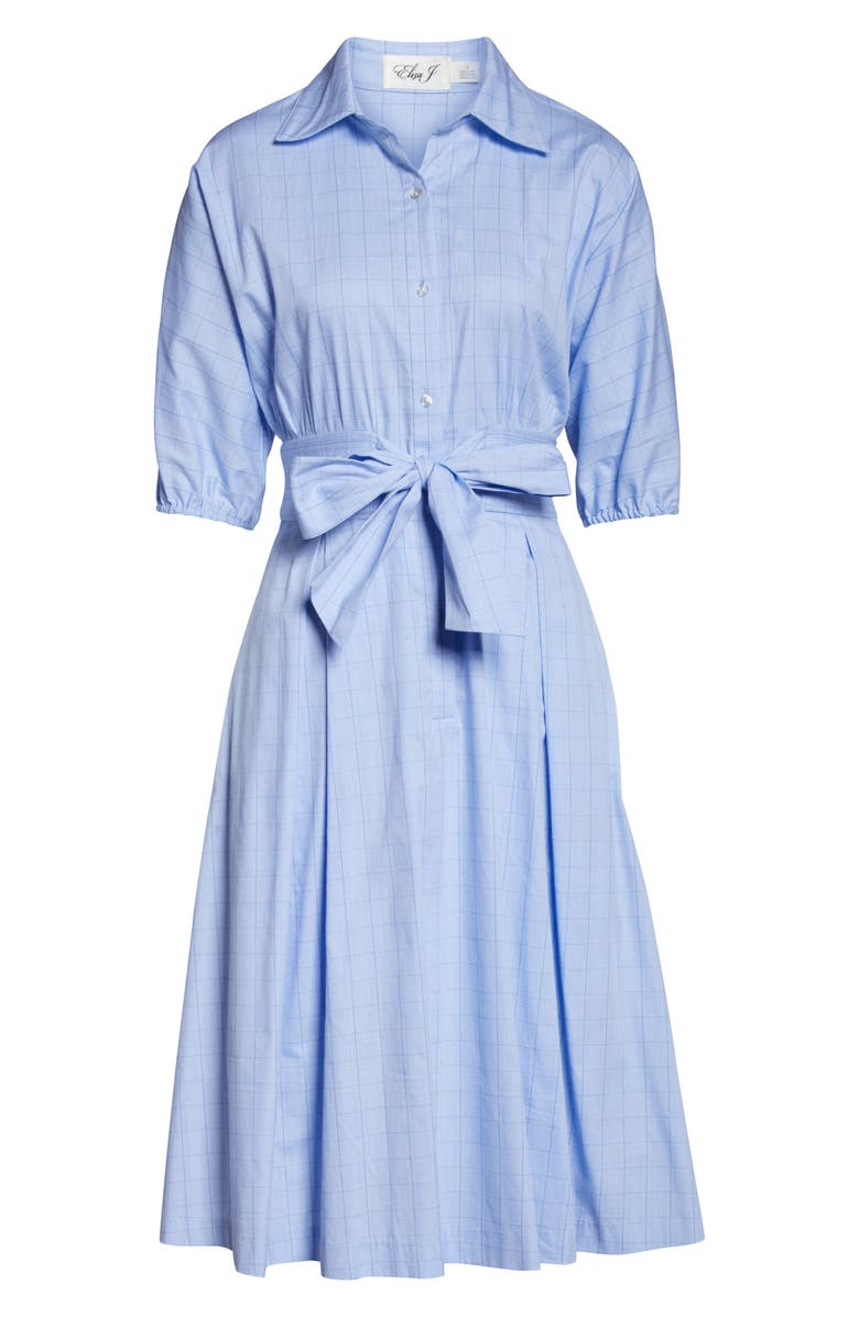 Eliza J Short Sleeve Shirt Dress, Alternate, color, 