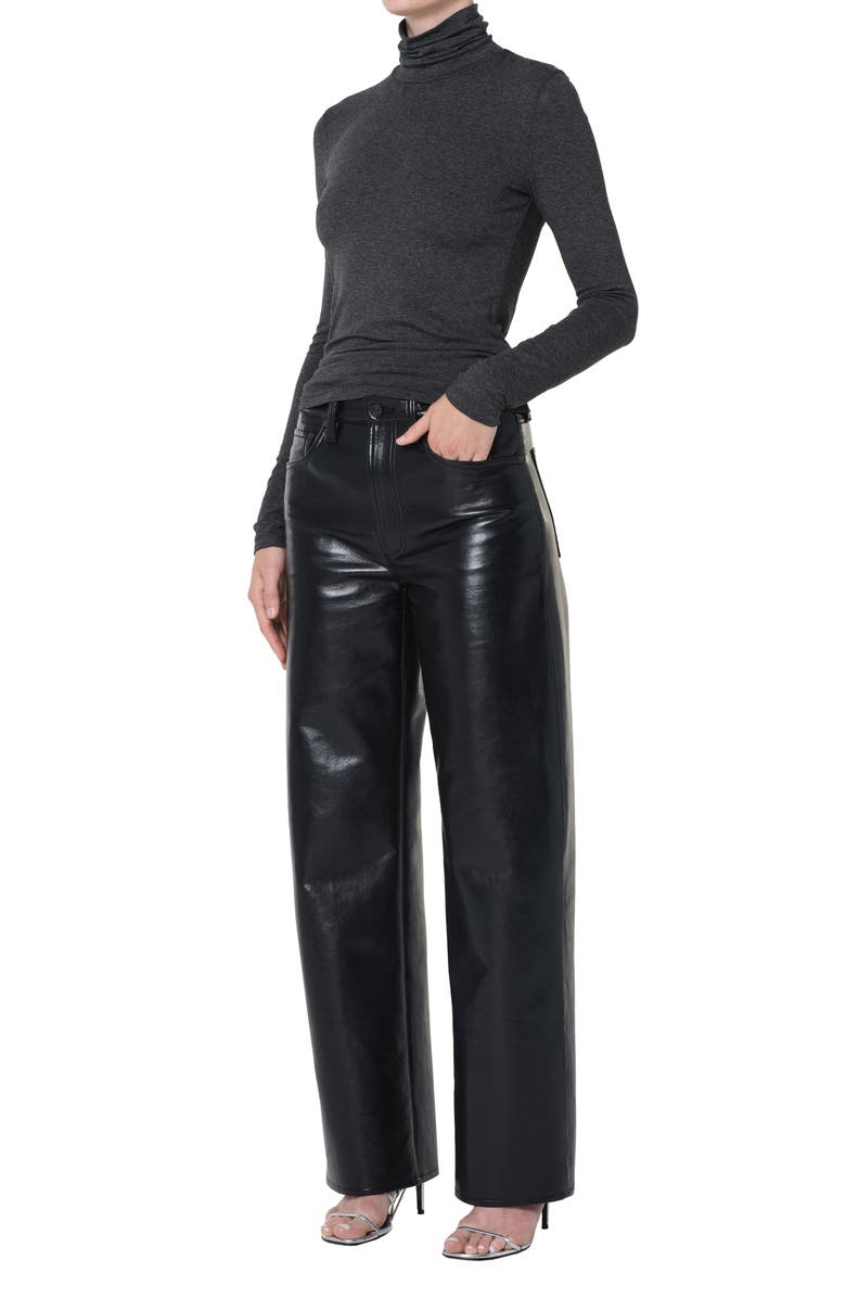 AGOLDE Pascale Turtleneck Top, Alternate, color, Charcoal Heather