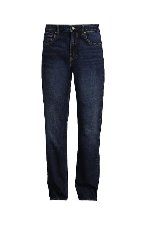 Lands' End Stretch Comfort Waist Classic Fit Flannel Lined Jean In Blue