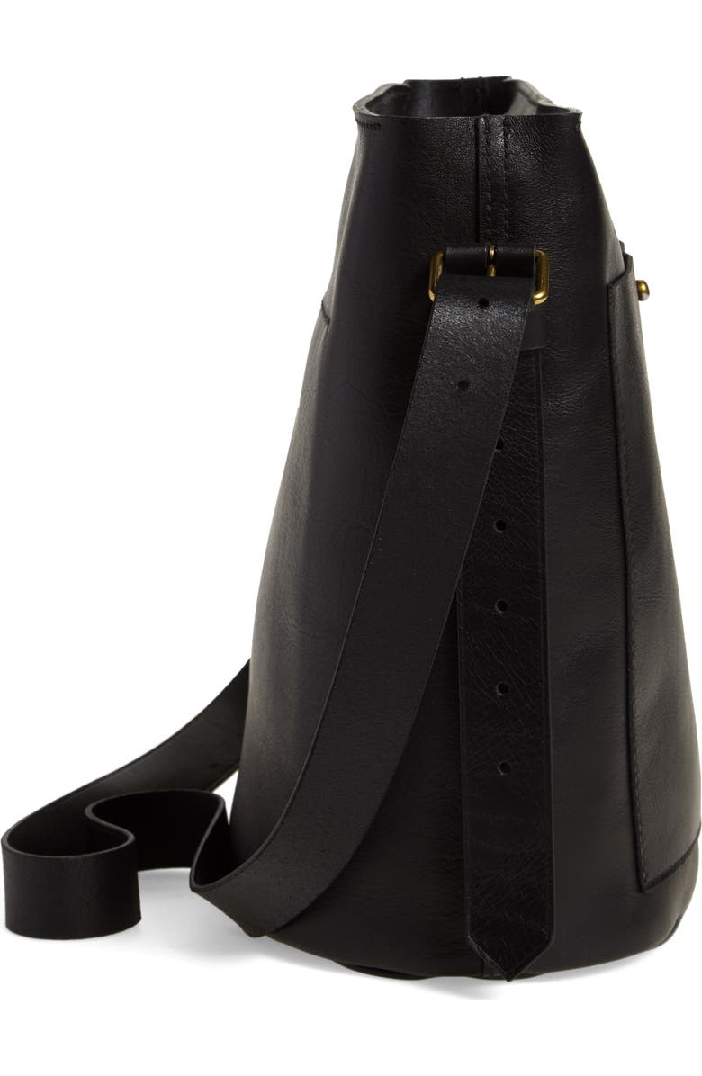 Madewell The Transport Leather Bucket Bag, Alternate, color,