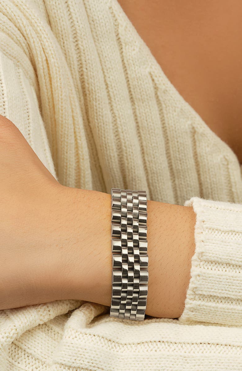 Sterling Forever Chunky Watch Chain Bracelet, Alternate, color, Silver