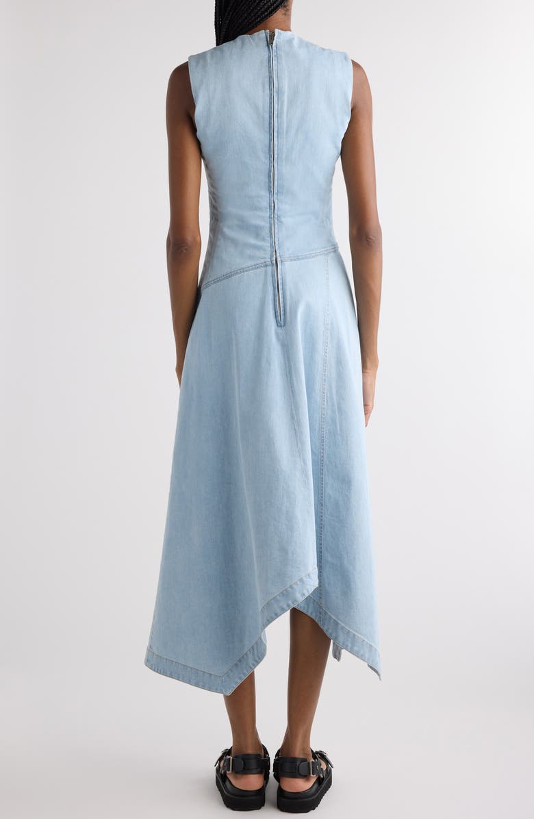 Acne Studios Difel Asymmetric Stretch Denim Dress, Alternate, color, Light Blue