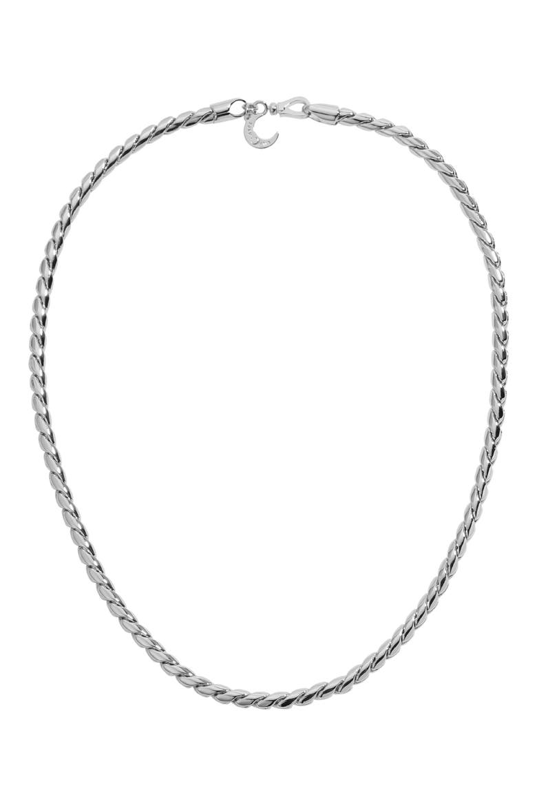 Bruna Layered Chain Link Necklace, Main, color, SILVER