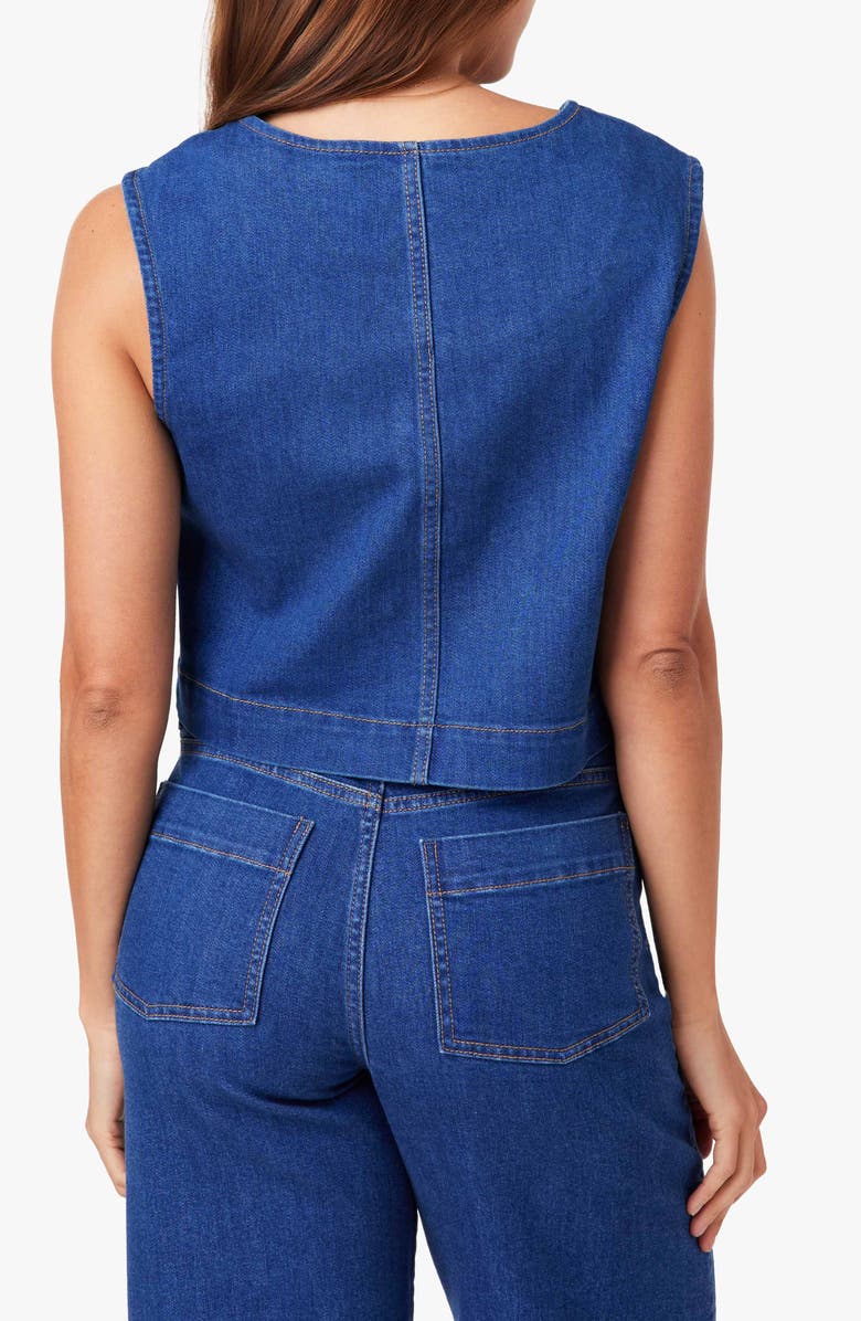 Habitual Button Front Denim Vest, Alternate, color, 