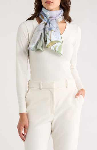 La Fiorentina Floral Print Silk Scarf
