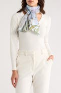 La Fiorentina Floral Print Silk Scarf