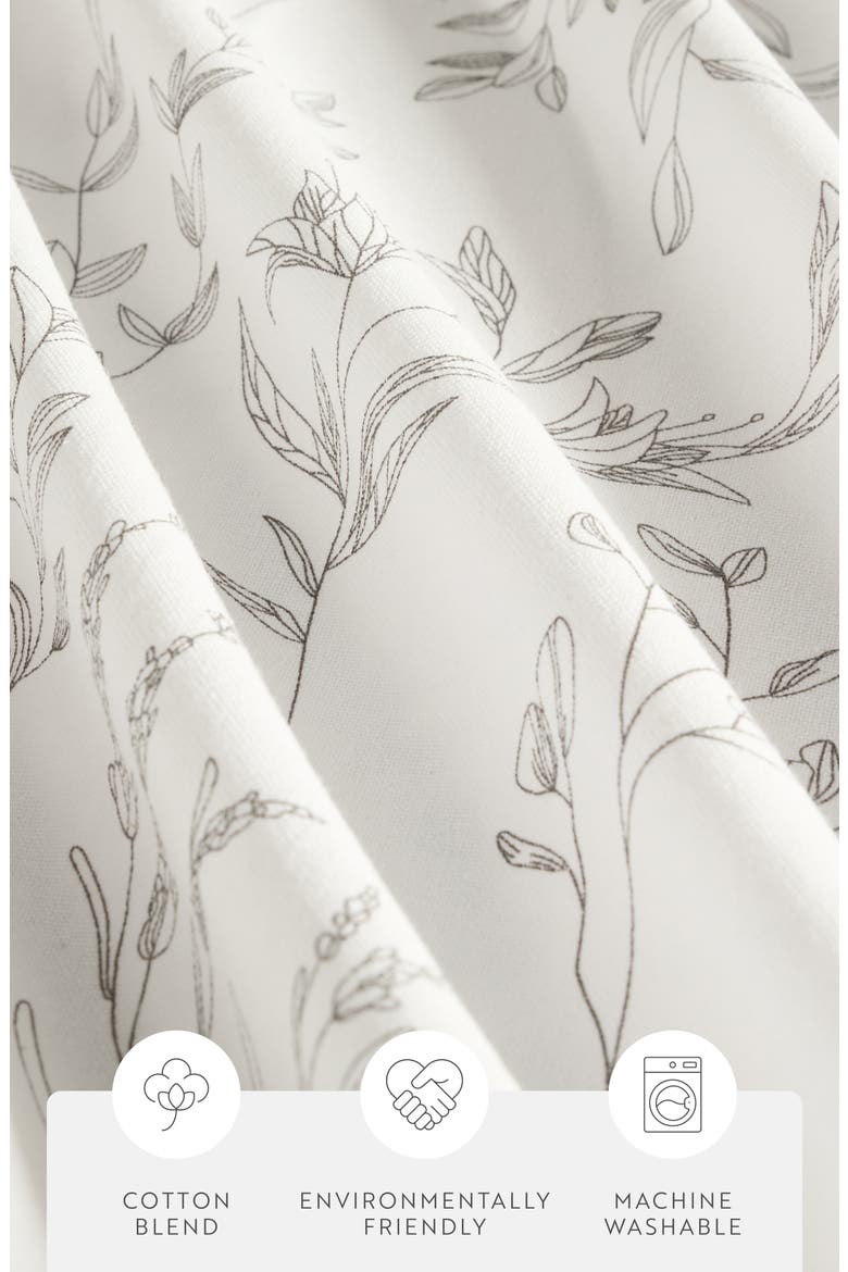 Shower Curtain, Alternate, color, LINEAR FLOWERS GRAY