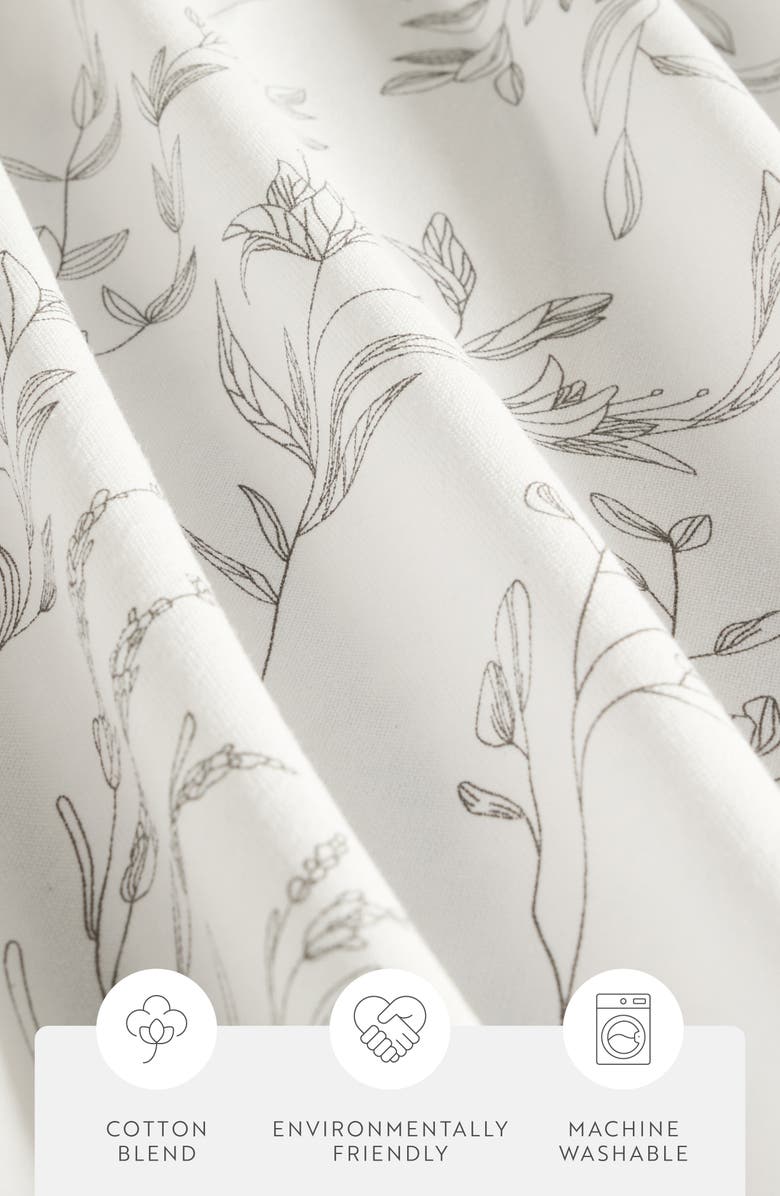 HOMESPUN Flower Print Shower Curtain, Alternate, color, 