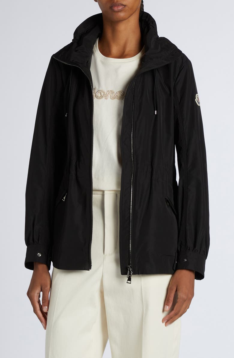 Moncler Leandro Short Hooded Jacket, Main, color, Black