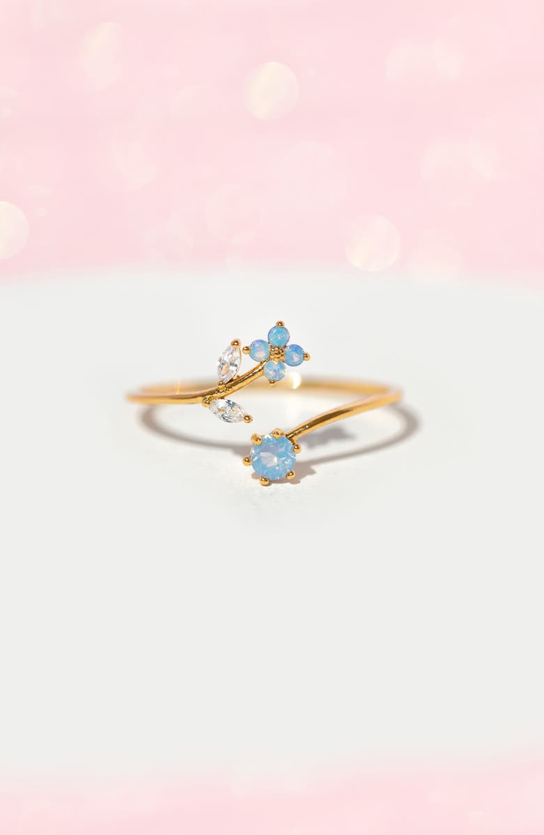 Girls Crew Wandering Blossom Adjustable Ring, Alternate, color, Gold